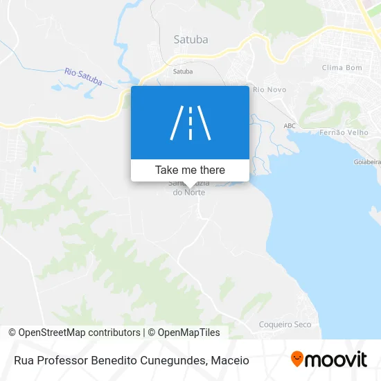 Rua Professor Benedito Cunegundes map