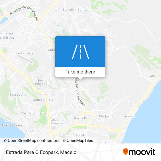 Estrada Para O Ecopark map