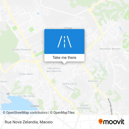 Rua Nova Zelandia map