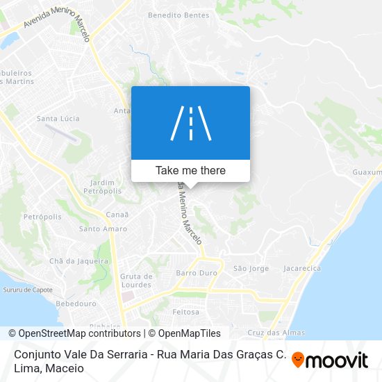Conjunto Vale Da Serraria - Rua Maria Das Graças C. Lima map