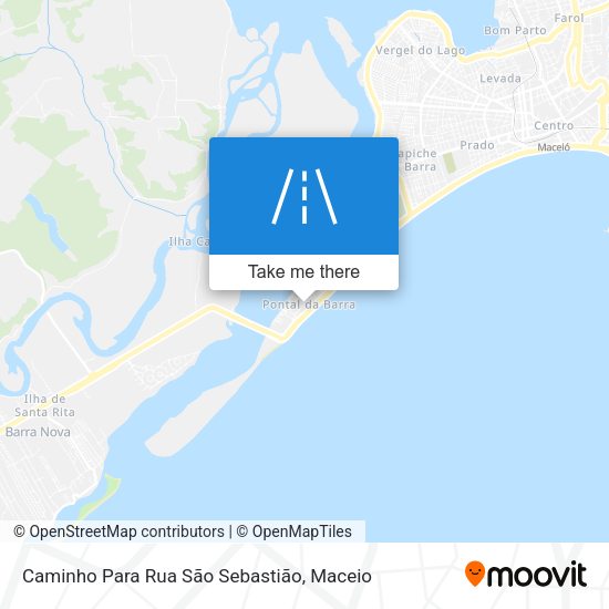 Caminho Para Rua São Sebastião map