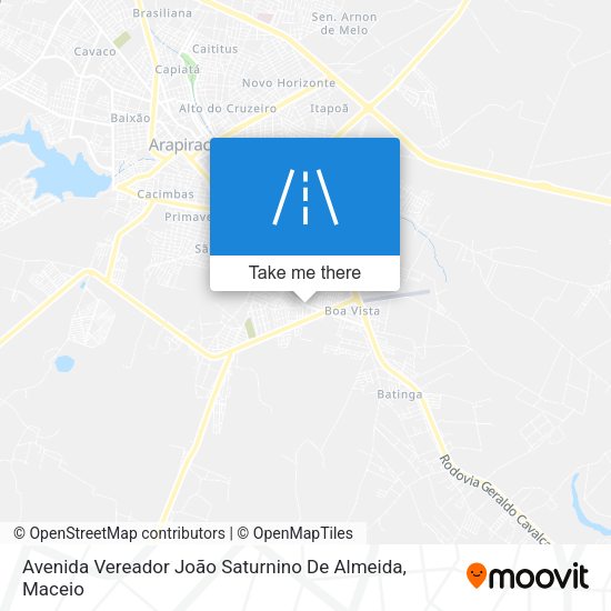 Avenida Vereador João Saturnino De Almeida map