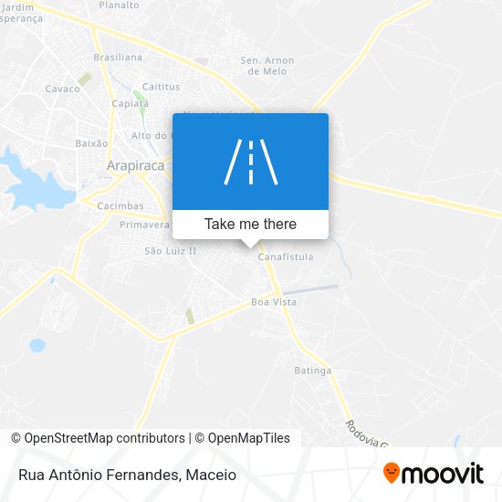 Rua Antônio Fernandes map