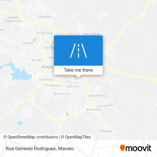 Rua Genesio Rodrigues map