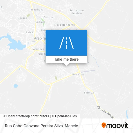 Rua Cabo Geovane Pereira Silva map