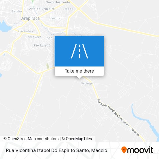 Rua Vicentina Izabel Do Espírito Santo map