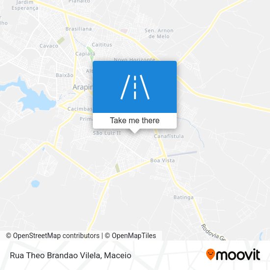 Rua Theo Brandao Vilela map