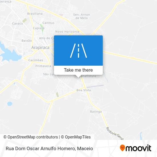 Rua Dom Oscar Arnulfo Homero map
