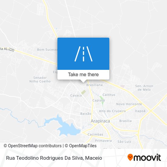 Rua Teodolino Rodrigues Da Silva map