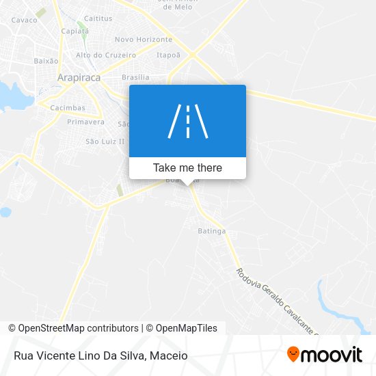 Rua Vicente Lino Da Silva map