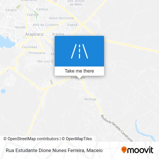 Rua Estudante Dione Nunes Ferreira map
