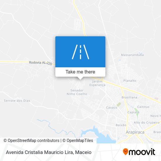 Avenida Cristalia Mauricio Lira map