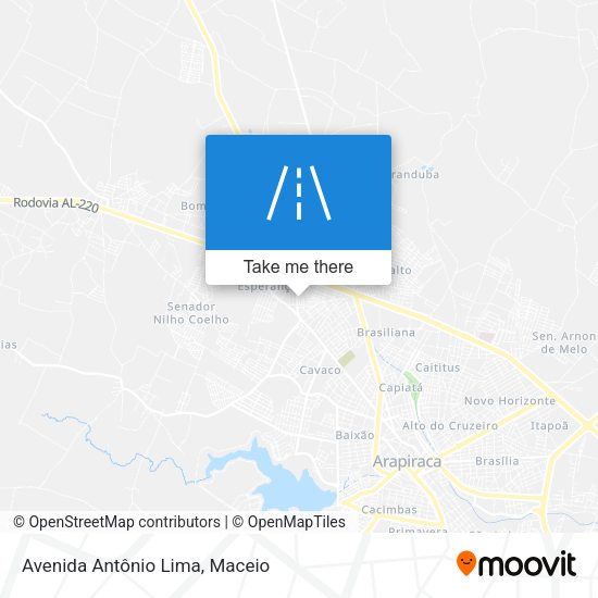 Avenida Antônio Lima map