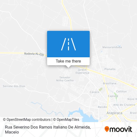 Rua Severino Dos Ramos Italiano De Almeida map