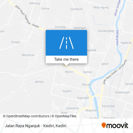 Jalan Raya Nganjuk - Kediri map