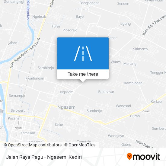 Jalan Raya Pagu - Ngasem map
