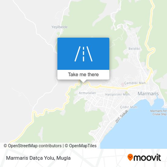 Marmaris Datça Yolu map