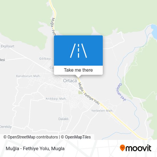 Muğla - Fethiye Yolu map