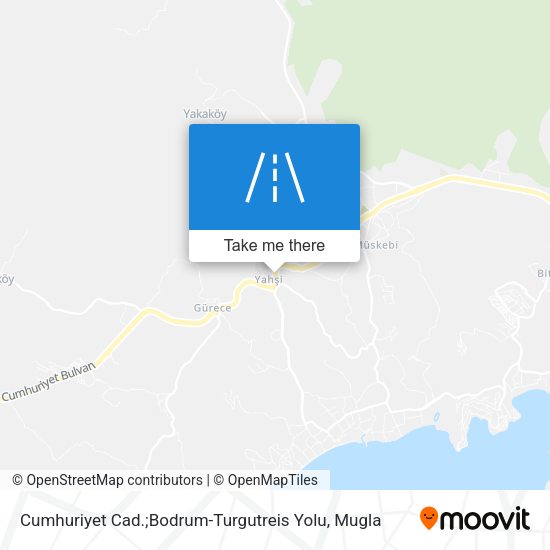 Cumhuriyet Cad.;Bodrum-Turgutreis Yolu map