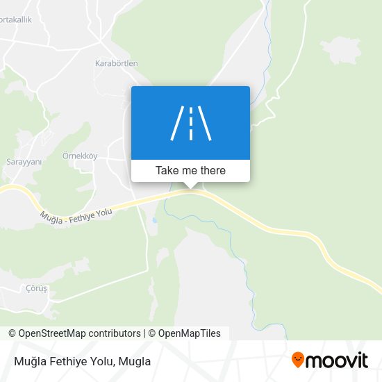 Muğla Fethiye Yolu map