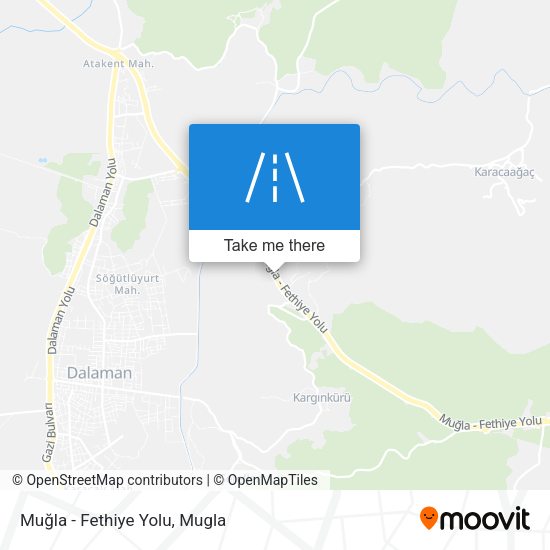 Muğla - Fethiye Yolu map
