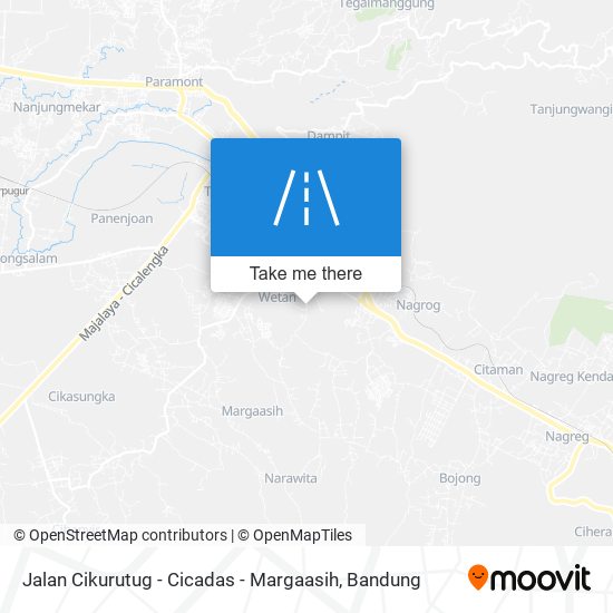 Jalan Cikurutug - Cicadas - Margaasih map