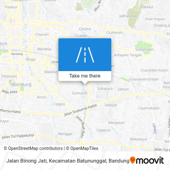 Jalan Binong Jati, Kecamatan Batununggal map