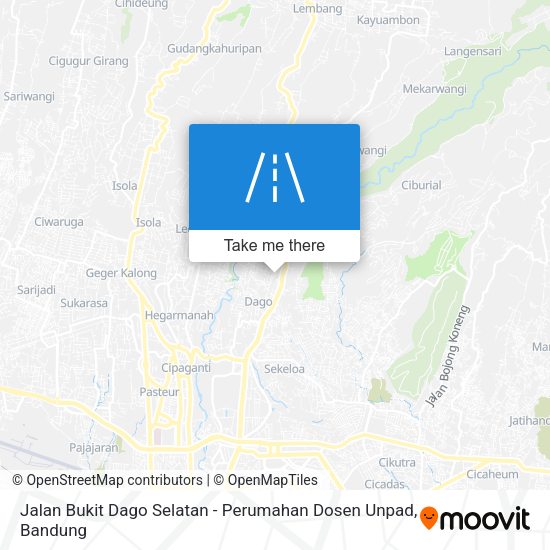 Jalan Bukit Dago Selatan - Perumahan Dosen Unpad map
