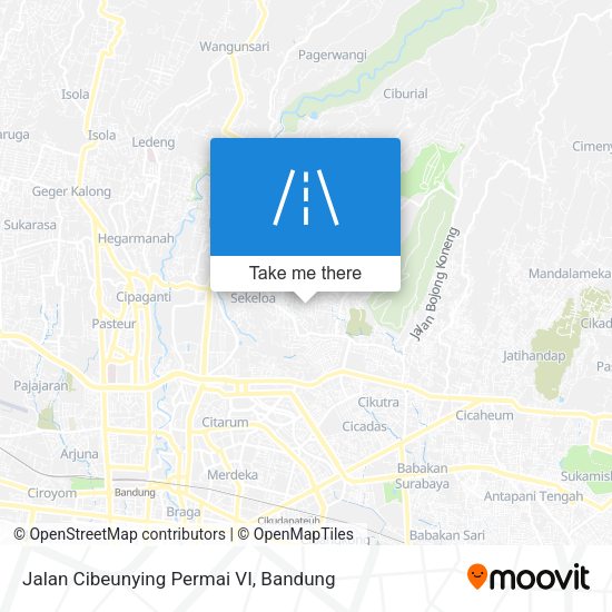 Jalan Cibeunying Permai VI map
