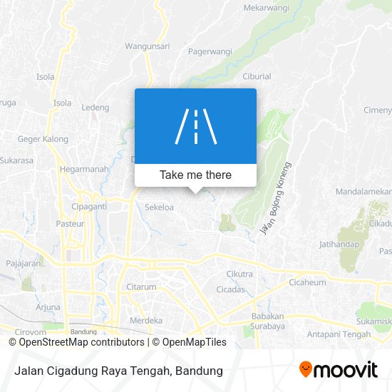 Jalan Cigadung Raya Tengah map