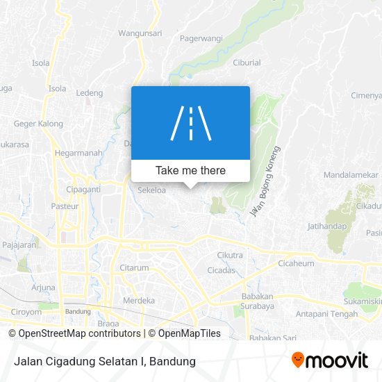 Jalan Cigadung Selatan I map