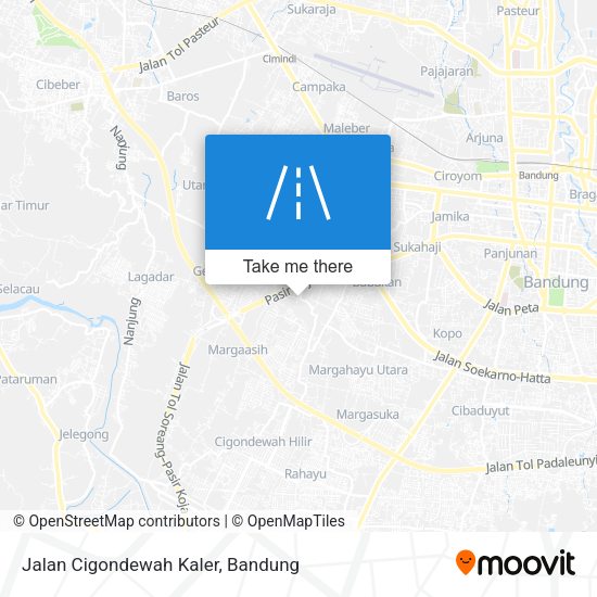 Jalan Cigondewah Kaler map