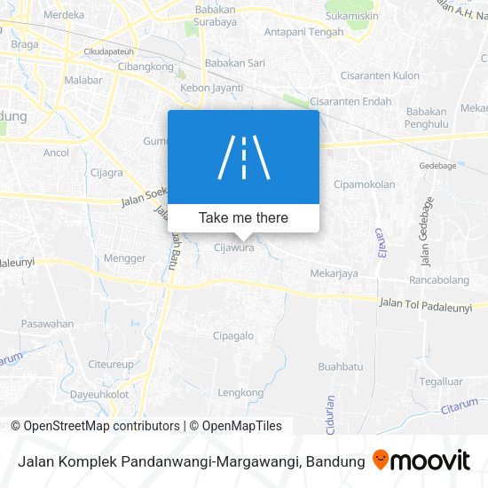 Jalan Komplek Pandanwangi-Margawangi map