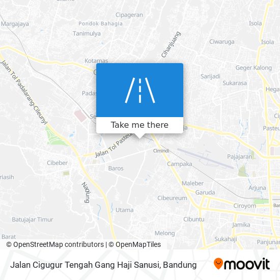 Jalan Cigugur Tengah Gang Haji Sanusi map