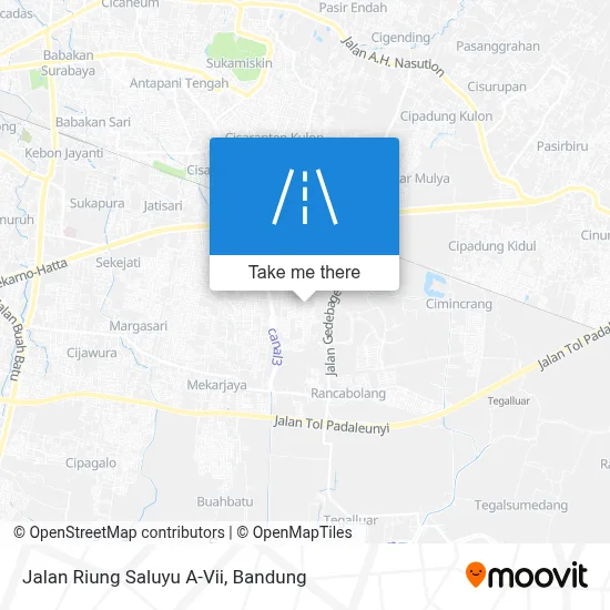 Jalan Riung Saluyu A-Vii map