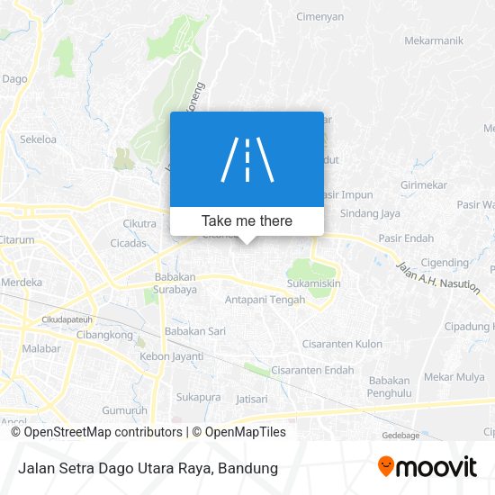 Jalan Setra Dago Utara Raya map
