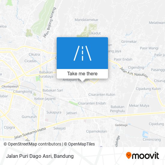 Jalan Puri Dago Asri map