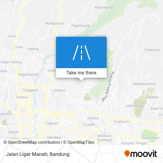 Jalan Ligar Manah map