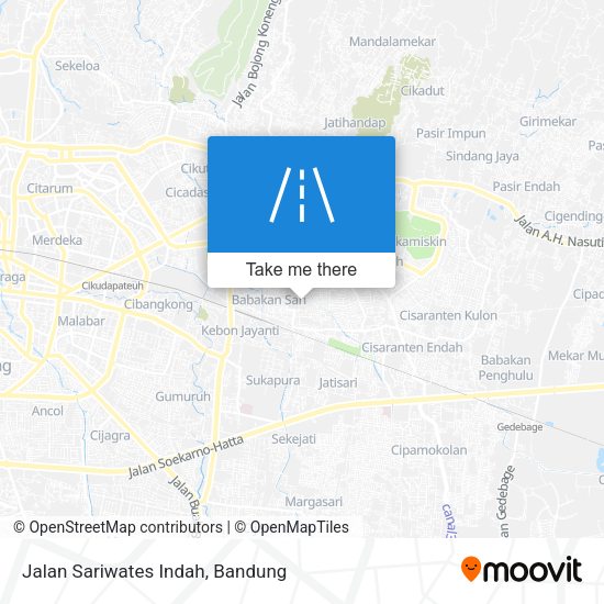 Jalan Sariwates Indah map