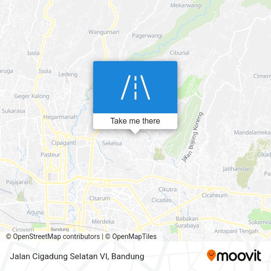 Jalan Cigadung Selatan VI map