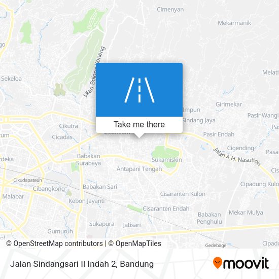 Jalan Sindangsari II Indah 2 map