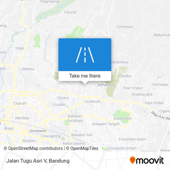 Jalan Tugu Asri V map