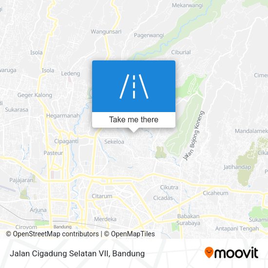 Jalan Cigadung Selatan VII map