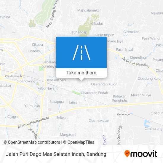 Jalan Puri Dago Mas Selatan Indah map