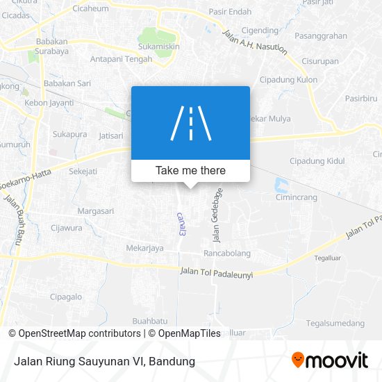 Jalan Riung Sauyunan VI map