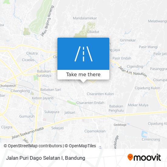 Jalan Puri Dago Selatan I map