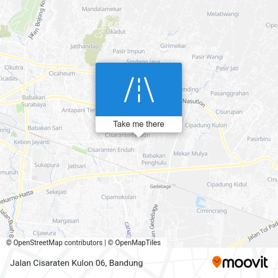 Jalan Cisaraten Kulon 06 map