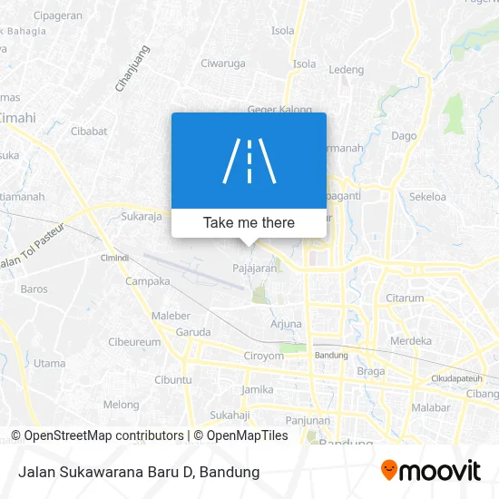 Jalan Sukawarana Baru D map
