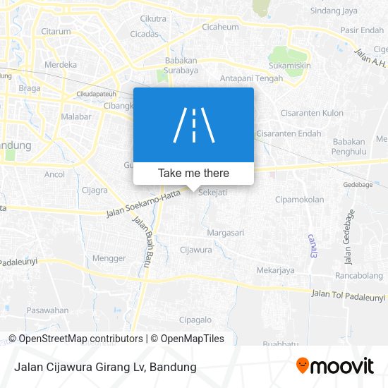 Jalan Cijawura Girang Lv map