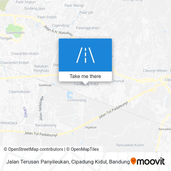 Jalan Terusan Panyileukan, Cipadung Kidul map